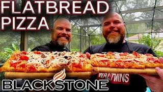 HOW TO MAKE THE BEST FLATBREAD PIZZAS ON THE BLACKSTONE GRIDDLE EASY RECIPE [upl. by Akirderf]