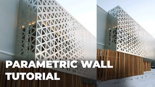 Parametric patterns Façade Grasshopper For Architecture Tutorial [upl. by Locklin]