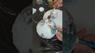 Christmas Bauble Decoration with Napkins Decoupage Technique 🎨 diy decoupage diydecoupage [upl. by Emlynn]