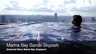 Marina Bay Sands Skypark Swimming Pool [upl. by Hermione129]