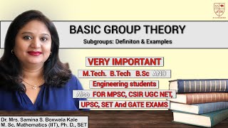 Subgroups Definition and Some Examples  Chapter 2  Lecture 1 [upl. by Emelyne]