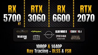 RX 5700 XT vs RTX 3060 vs RX 6600 vs RTX 2070  14 Games at 1080P 1440P Ray Tracing  DLSS amp FSR [upl. by Balduin]