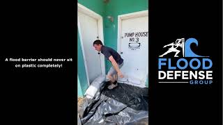 How to protect your door from flooding with sand bags and Plastic Sheeting  Sealing Flood Barriers [upl. by Fotzsyzrk]