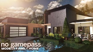 No Gamepass Modern Home  Roblox  Bloxburg House build  Speedbuild [upl. by Liagiba133]