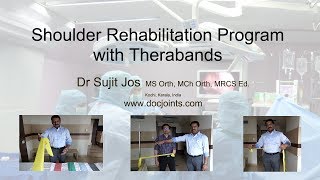 Shoulder Rehabilitation Theraband exercises  Dr Sujit Jos [upl. by Nehpets769]