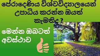 පේරාදෙණියේ විශ්වවිද්‍යාලයෙන් පශ්චාත් උපාධිය කරමුද   Masters degree in University of Peradeniya [upl. by Aneis702]