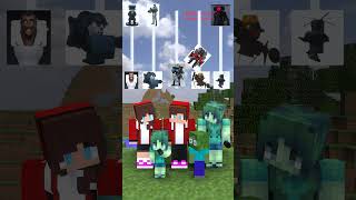 Family challenge to eliminate skibiditoilet  Baby zombie mincraft animation [upl. by Ahsiemat]