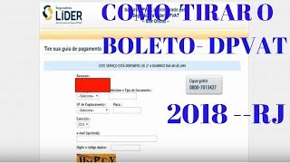 COMO TIRAR O BOLETO DPVAT 2018 RJ PASSO A PASSO  MUITO FÁCIL [upl. by Neehs]