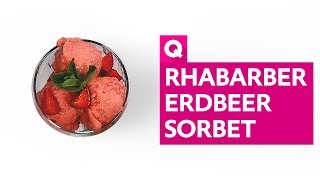 Sorbet aus Rhabarber und Erdbeeren  vegan amp zuckerfrei [upl. by Pammie]