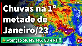 PREVISÃO DO ACUMULADO DE CHUVA NA PRIMEIRA QUINZENA DE JANEIRO DE 2023  29122022 [upl. by Hoag]