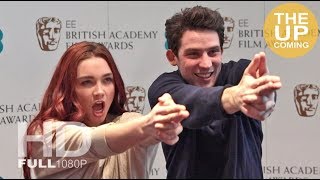 Josh OConnor and Florence Pugh do a Bond gun barrel sequence at BAFTA [upl. by Zeret]