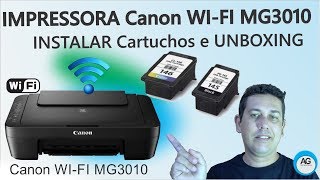 Impressora WIFI Canon MG3010  Como Instalar os Cartuchos e Unboxing [upl. by Lubow]