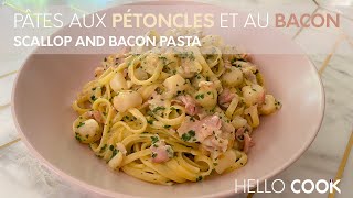 Pâtes aux pétoncles et au bacon  Recette facile et rapide  HELLO COOK [upl. by Ethelinda295]