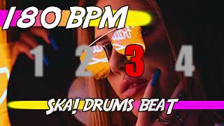 ✅ 180 BPM Ska Drums Beat 🥁 Ten minutes of backing track [upl. by Lazare762]