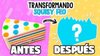 TRANSFORMANDO SQUISHIES FEOS 2 Squishy Makeover ✄ Craftingeek [upl. by Ahcarb]