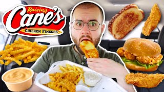 Eating Raising Canes For The First Time EVER Chicken Fingers MUKBANG [upl. by Idonah]