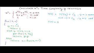 Exponentiation  Time Complexity analysis of recursion [upl. by Obe]