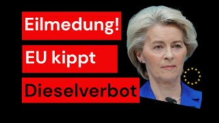 Eilmeldung EU Komission kippt Dieselverbot [upl. by Melany]