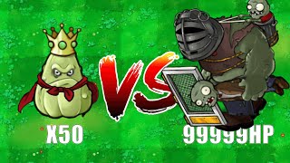 50 Plants VS Gargantuar King Who Will Win PVZ Hybrid Challenge [upl. by Ahsikyt]