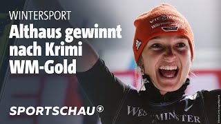 Skispringen Katharina Althaus gewinnt WMGold  Sportschau [upl. by Einahpats]