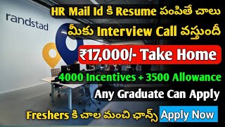 Randstad Company Hiring 2023  Graduate Jobs  Jobs in Hyderabad  Jobs in Telugu  Freshers Jobs [upl. by Dulcinea]