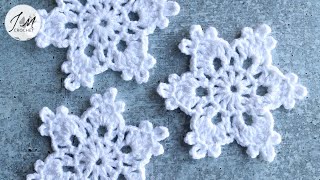 ❄️How to Crochet a Simple and Easy Snowflake [upl. by Jamesy121]