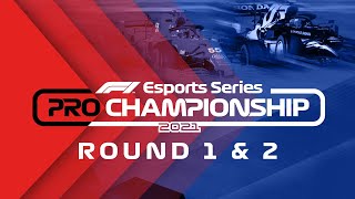 2021 F1 Esports Pro Championship Rounds 12 [upl. by Eecart8]