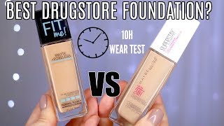 Maybelline Superstay Full Coverage Foundation VS Fit Me Review  Best Drugstore Foundation [upl. by Skipton]