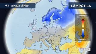 Kuukausiennuste lämpötiloista 25122023 [upl. by Poree]