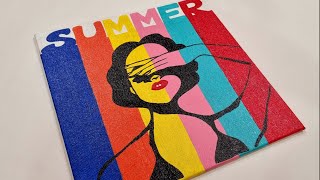 POP Art on CanvasSilhouette painting [upl. by Ayomat]