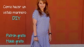 Como hacer un vestido marinero de verano Patrón gratis Hazlo tu misma [upl. by Keeler]