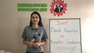 5sınıf Matematik DENK KESİRLER  KESİRLERDE SIRALAMA [upl. by Yedsnil411]