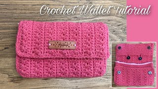 Crochet Wallet  Purse Tutorial [upl. by Annoiek86]