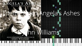 🎹 Theme From Angelas Ashes John Williams Synthesia Piano Tutorial [upl. by Ordnas785]