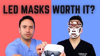 DERMATOLOGIST REVIEWS LED MASKS RED LIGHT and BLUE LIGHT [upl. by Ynffit]