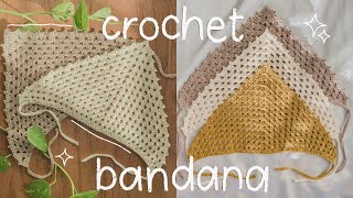 EASY Crochet Granny Triangle Bandana  Hayhay Crochet [upl. by Aisiram501]