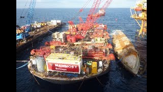 Mammoet Salvage  Wreck removal of the SSV Jupiter 1 [upl. by Imalda596]