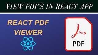 How to view pdfs using React Pdf Viewer [upl. by Garnet708]