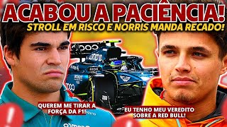 PROBLEMAS ENORMES para Lance Stroll  DECLARAÇÃO OFICIAL de Norris GRANDE ANÚNCIO da FIA na F1 [upl. by Nwahshar]