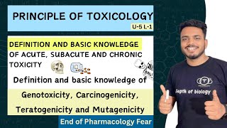 Principle of Toxicology  Toxicity  Genotoxicity  Carcinogenicity  Teratogenicity  Mutagenicity [upl. by Andonis]