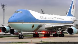 Air Force One  Close Up Takeoff  Taxi VC25 [upl. by Ellehcin916]