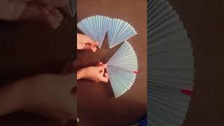 Paper Fan  Paper Fan Making at Home \ Homemade paper fan  Fan Craft [upl. by Harbird718]