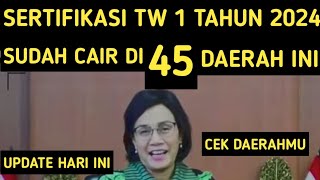 SERTIFIKASI TRIWULAN 1 TAHUN 2024 SUDAH CAIR DI 45 DAERAH INI [upl. by Leiand]