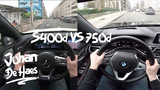 2018 Mercedes S400d VS BMW 750d xDrive POV test drive [upl. by Stambaugh993]