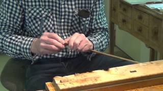 Making a Violin Bow 3 The Tip Facing [upl. by Yrac]