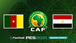 CAMERÚN VS EGIPTO SEMIFINAL  COPA ÁFRICA  PES 20212022 [upl. by Etterual]