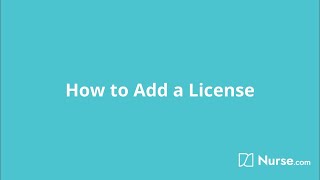 Nursecom How to Add a License [upl. by Jehoash]