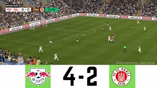 RB LEIPZIG GEGEN STPAULI 42  DFB POKAL 24 25  SIMULATION free4bird germany [upl. by Oijimer]