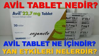 Avil Tablet Nedir Avil Tabletin Yan Etkileri Nelerdir Avil Tablet Nasıl Kullanılır [upl. by Oinimreh]