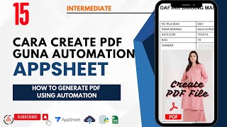 15 Cara Cetak Fail PDF guna Automation  How to generate PDF using Automation [upl. by Nura]